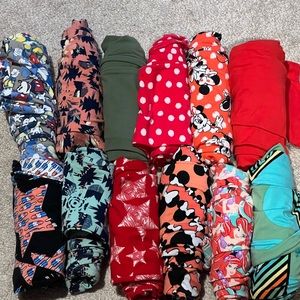 Lularoe LLR OS 12 pairs leggings lot bundle includes Disney